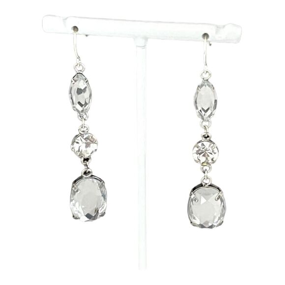 Vintage Earrings Faceted Stones 80s Runway Glam 1H - Picture 4 of 7